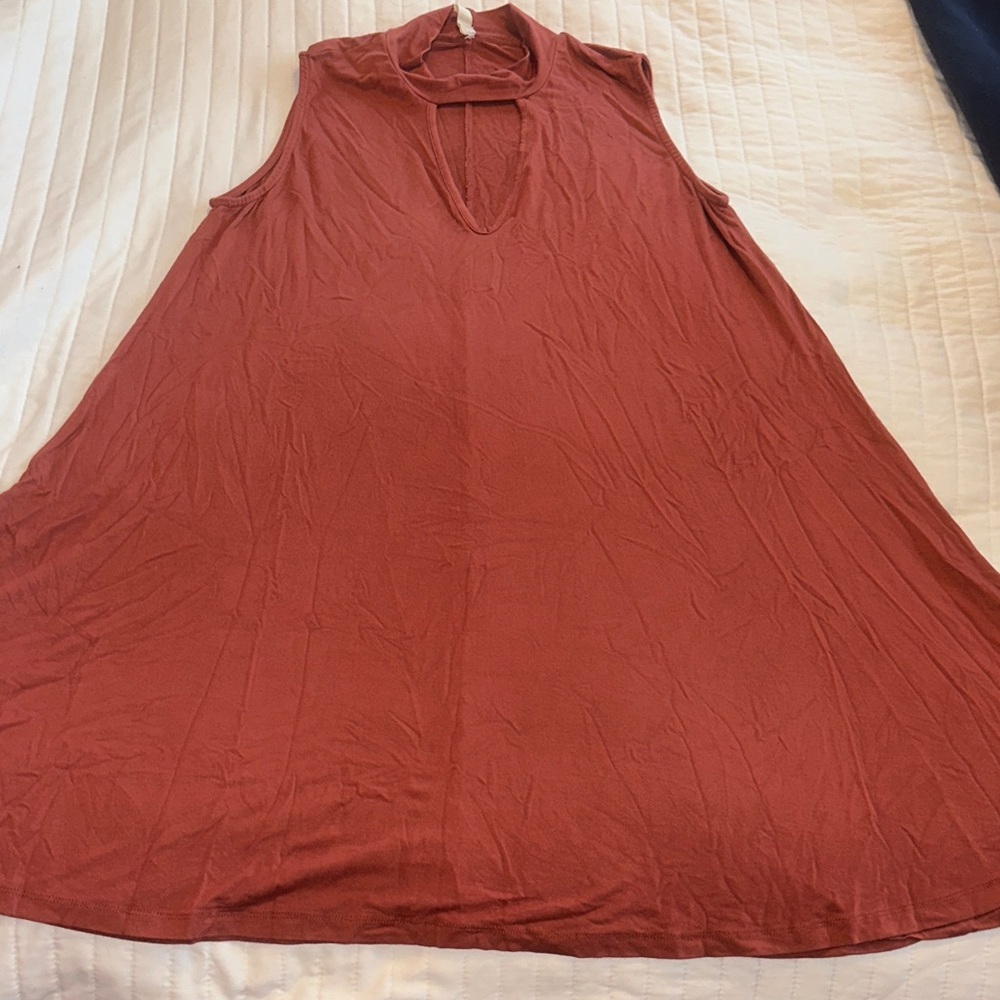 Sleeveless Rust Dress